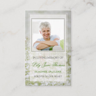 Tarjeta De Visita Flower Field Funeral Card Oration Memorial Keepsak