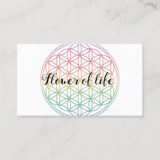 Tarjeta De Visita Flower of life (Anverso)
