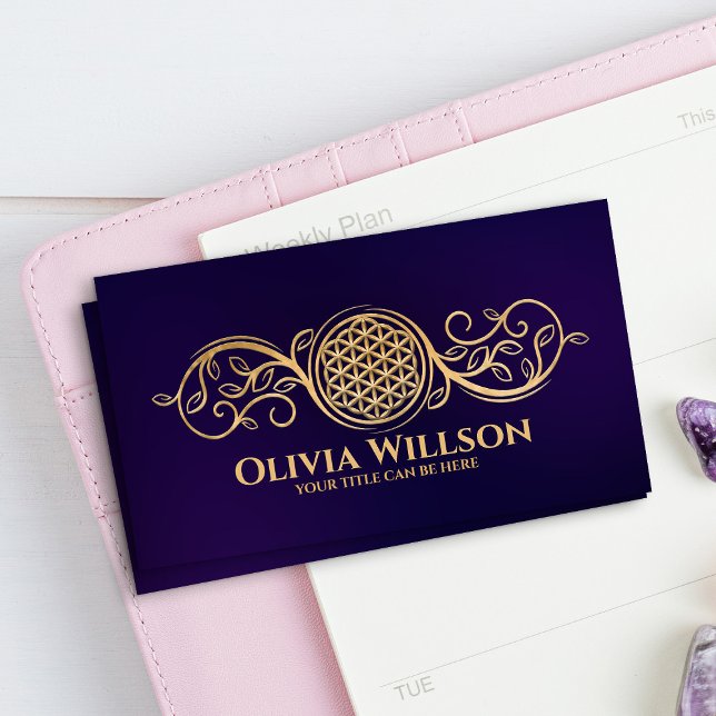 Tarjeta De Visita Flower of life - Golden Swirl Art (Subido por el creador)