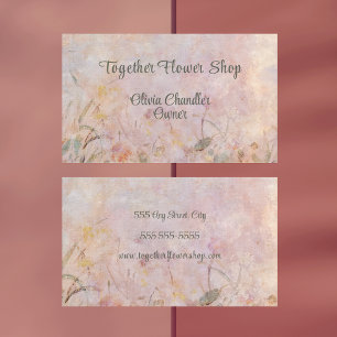 Tarjeta De Visita Flower Shop Florist Professional Business Card