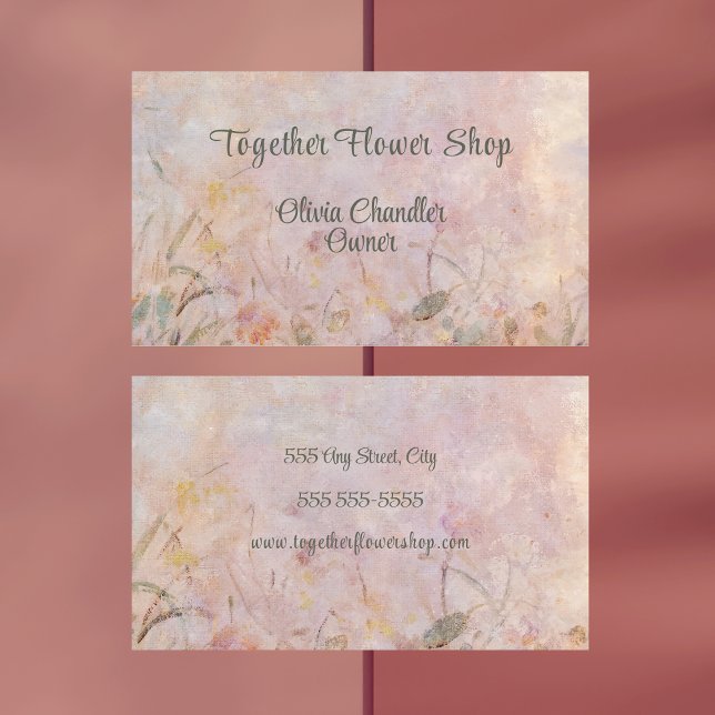 Tarjeta De Visita Flower Shop Florist Professional Business Card (Flower Shop, Florist, Professional Business Card)