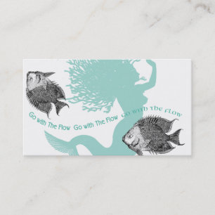 Tarjeta De Visita Flujo de sirenas y peces