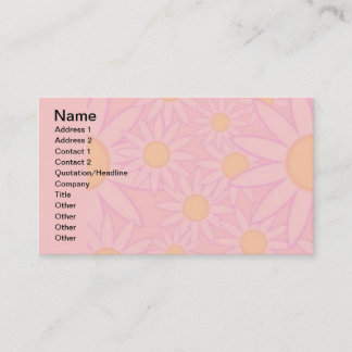 Tarjeta De Visita FLUJOS DE DIARIO ROJO CLARO DE 102705-Daisies