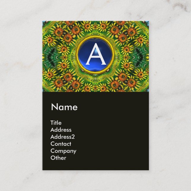 Tarjeta De Visita FLUJOS Y CAMPO EN TOSCANA, monograma (Anverso)