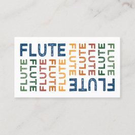 Tarjeta De Visita Flute Colorful