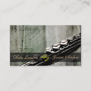 Tarjeta De Visita Flute Lessons Instruments Music Instructor Busines