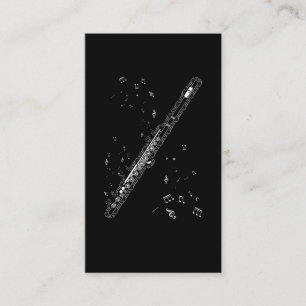Tarjeta De Visita Flute Music Notes: El músico de instrumentos Fluti
