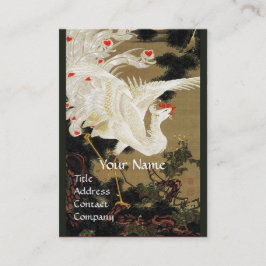 Tarjeta De Visita FLYING LOVE PHOENIX,Plumas blancas,Monograma cardí