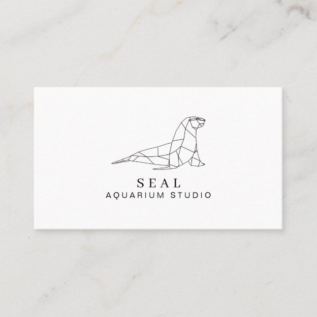 Tarjeta De Visita Foca de Acuario (Anverso)