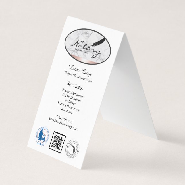 Tarjeta De Visita Folded Business Card (Anverso)