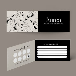 Tarjeta De Visita Folded Loyalty Beauty Salon Business Card