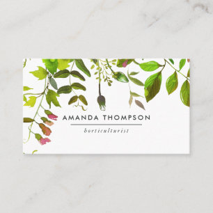 Tarjeta De Visita Foliage acuarela