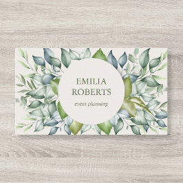 Tarjeta De Visita Foliage acuático deja la vegetación elegante