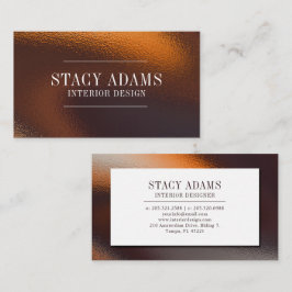 Tarjeta De Visita Foliage de bronce abstracto moderno