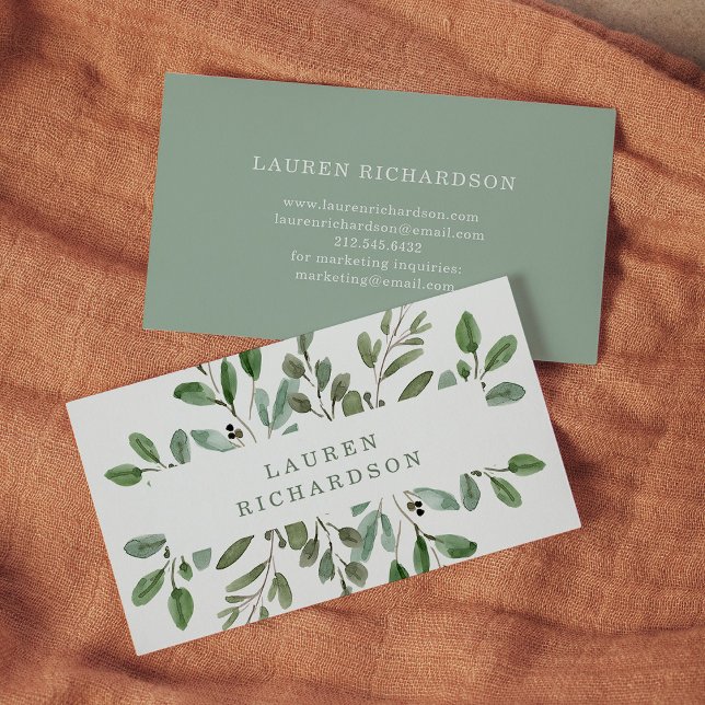 Tarjeta De Visita Foliage minimalista (Subido por el creador)