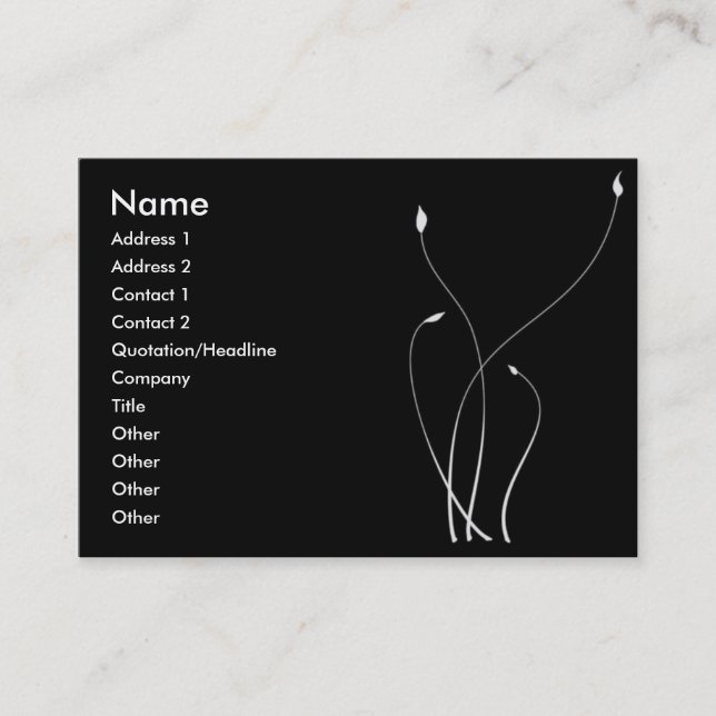 Tarjeta De Visita Foliage Mono | (Anverso)