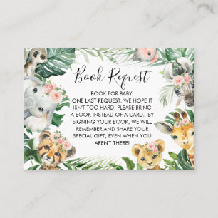 Tarjeta De Visita Foliage Safari Baby Shower Solicitud Insertar