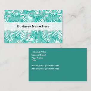 Tarjeta De Visita Foliage tropical