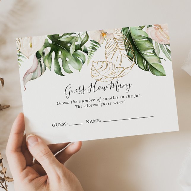 Tarjeta De Visita Foliage Tropical de Oro adivina cuántas cartas de  (Subido por el creador)