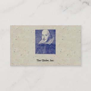 Tarjeta De Visita Folio del retrato de William Shakespeare primer