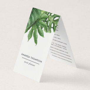 Tarjeta De Visita Follaje de vegetación tropical