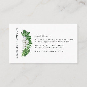Tarjeta De Visita Follaje de vegetación tropical