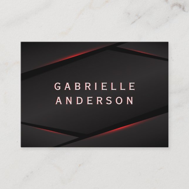 Tarjeta De Visita Fondo abstracto de resplandor rojo (Anverso)