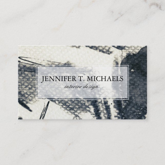 Tarjeta De Visita Fondo abstracto del grunge, textura de la tinta. 3 (Anverso)