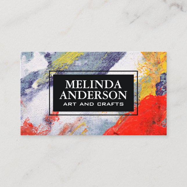 Tarjeta De Visita Fondo artístico creativo (Anverso)