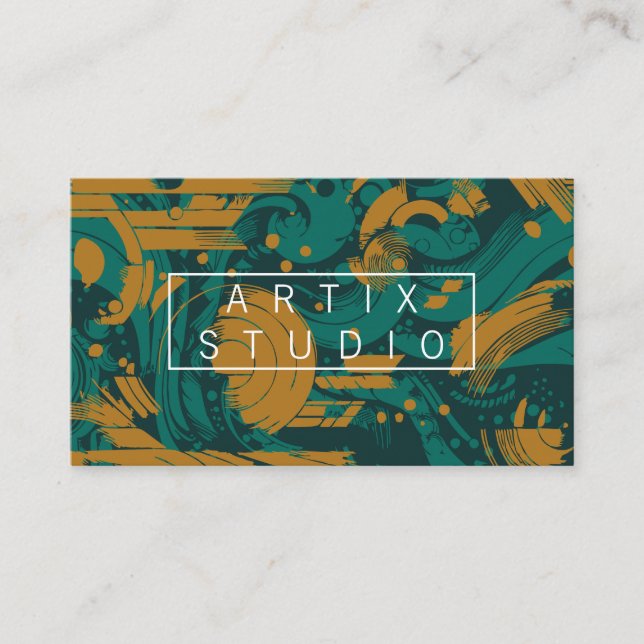 Tarjeta De Visita Fondo artístico | Formas geométricas (Anverso)