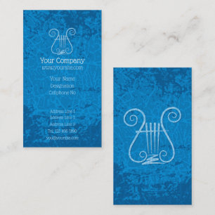 Tarjeta De Visita Fondo azul de litro vertical