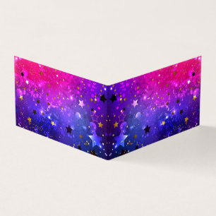Tarjeta De Visita Fondo azul rosa brillante