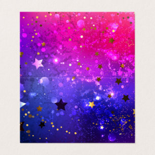 Tarjeta De Visita Fondo azul rosa brillante