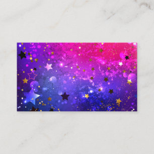 Tarjeta De Visita Fondo azul rosa brillante