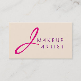 Tarjeta De Visita Fondo blanco antiguo del artista de maquillaje del