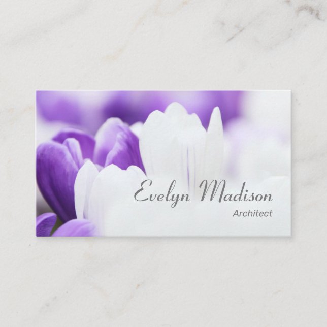 Tarjeta De Visita Fondo Crocus (Anverso)