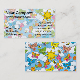 Tarjeta De Visita Fondo de animales para bebés