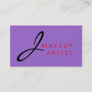Tarjeta De Visita Fondo de arte de maquillaje monograma