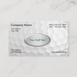 Tarjeta De Visita Fondo de Bola de Golf
