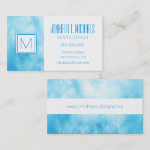 Tarjeta De Visita Fondo de color de agua dibujado a mano abstracto:A