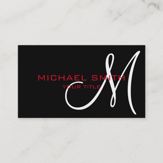 Tarjeta De Visita Fondo de color negro (Anverso)