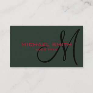 Tarjeta De Visita Fondo de color verde negro