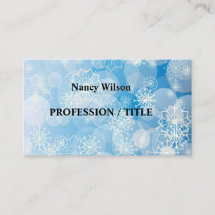 Tarjeta De Visita Fondo de copo de nieve
