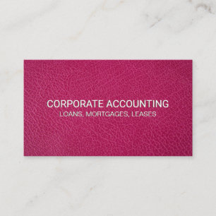 Tarjeta De Visita Fondo de cuero rosa