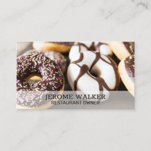 Tarjeta De Visita Fondo de Donuts