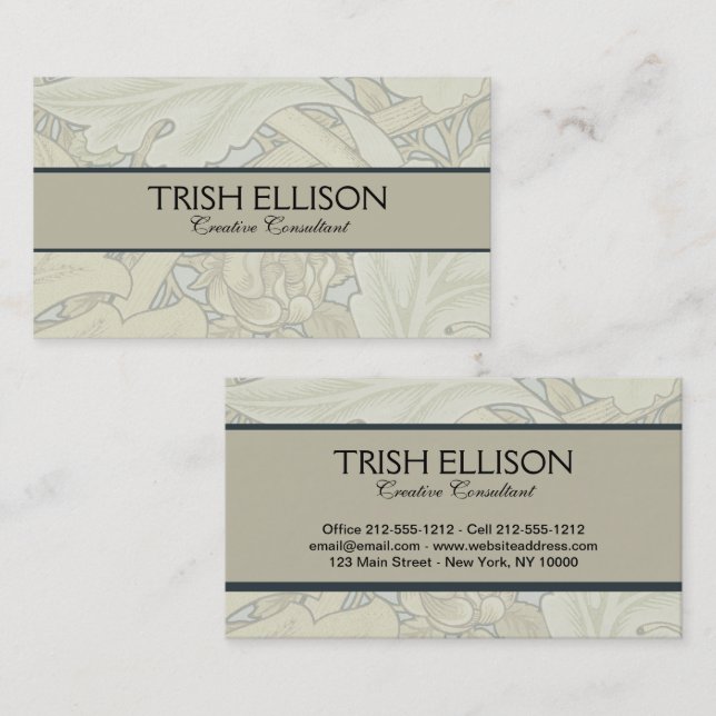 Tarjeta De Visita Fondo de escritorio William Morris St James Acanth (Anverso / Reverso)