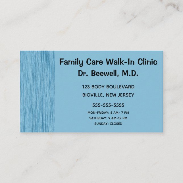 Tarjeta De Visita Fondo de fragmento azul (Anverso)