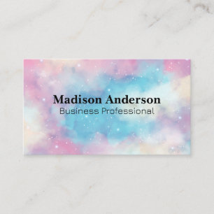 Tarjeta De Visita Fondo de galaxia acuarela