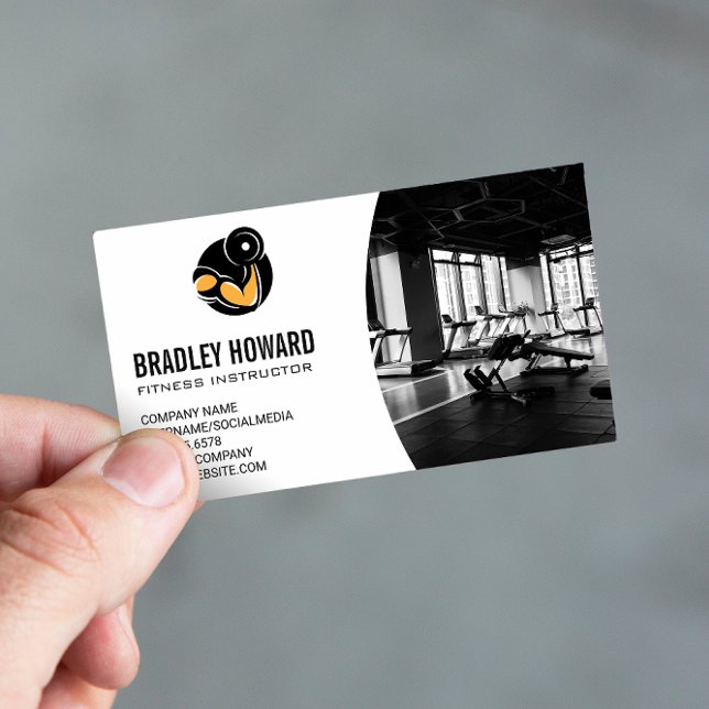 Tarjeta De Visita Fondo de gimnasio | Logotipo de entrenamiento (Subido por el creador)