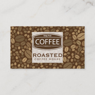 Tarjeta De Visita Fondo de Granos de Café